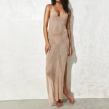 Fongt New Knitted Sling Bikini Holiday Dress Sexy Bikini Beach Open Dress Woman