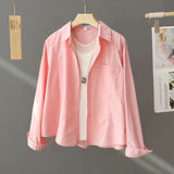 Fongt 2025 Spring And Autumn New White Shirt Women Wearing Short Shirts Spring And Autumn Leisure Top