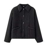 Fongt 2025 New Women's Casual Heart-Shaped Buckle Cotton Jacket Jacket