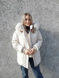2023 Oversized Cotton Padded Jacket Parka Big Fur Collar Winter Down Jacket Women Thick Warm Parkas Female