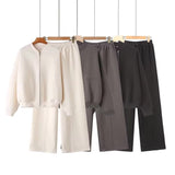 Pilot Jacket Sweater 3399802 Loose High-Waisted Velvet Trousers 319980-Outfit