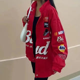 women's jacket spring 2022 Oversized Woman Baseball Women's spring Jacket Long Sleeve Bomber Jackets Letter Print Casual
