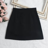 Fongt Color High-Rise Thin Suit Half-Body Skirt Summer Basic Anti-Walking A-Word Ass Short Skirt 8615