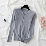 winter clothes Knitted woman sweaters Pullovers Autumn Winter Basic women's jumper Slim women's sweater pull long sleeve-Outfit