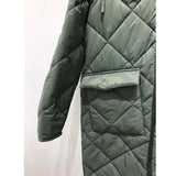 Women Fashion Hooded Thin Long Cotton Padded Clothes Warm Parka Coat Vintage Long Sleeve Female Long Outerwear Chic