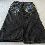 Straight Jeans For Men Retro Hip-Hop Goth Street Clothing Harajuku Men's Casual Pants 1028-1-Outfit
