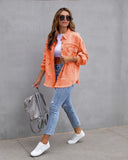 Fongt New Long-Haired Burrowed Denim Jacket Women Autumn Winter Long Sleeve Casual Collar Top
