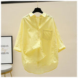 Fongt Pink Striped Shirt 2025 Summer New Women's Art Small Fresh Bat Sleeve Single Pocket Collar Top