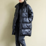 New Winter Down Padded Jacket Women Mid-length Thick Loose Large Size Coat Women's Clothing Fur Collar