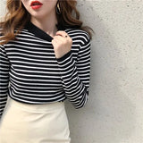 Striped Classical Winter Pullovers Women 2020 Autumn All Match Korean Chic Vintage Mujer Sueteres New Tops