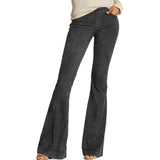 High Waist Solid Color Wide Leg Pants