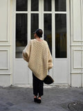 Fongt Wind New Women's Long Languid Languid Collar Long-Sleeved Sweater Casual Knitted Top