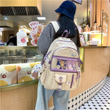 Quality Large Capacity Waterproof Women Backpack Clear Multi-pocket Travel Rucksack Student School Bags for Teenage