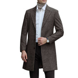 Fongt Version Of The Large Code 2025 New Hair, The Coat Of Men's Autumn And Winter Coat Ebay Single-Row Buckle Long
