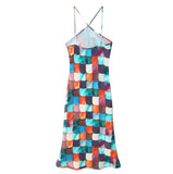Fongt Women's Explosive Sleeveless Print Long Sling Style Long Skirt Party Beach Dress