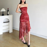 Spring 2024 New Women's Clothing New Chinese Irregular Slings Open Year-War Robe