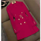 Fongt Fried Street Blaze Jacket Women's Long 2025 Spring And Autumn New Temperament British Wind Single Buckle Wind Wind Wind Wind Buckle Wind