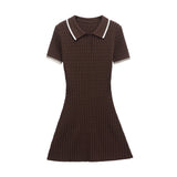 Fongt Homemade New Women's Classic Eight-Strand Knitted Mini Dress 0014001