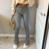 Color High-waist Slim Fit Fashion Lady Elastic