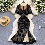 Fongt Dress Female High-End Banquet Party Dress To Collect The Waist Thin Velvet Print Folded Open Pouse Long Dress