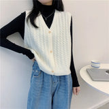 Fongt Vest Knitting Small Short Coat 2023 Spring And Autumn New Wearing Sleeveless Sweater Open Shirt Shoulder
