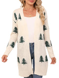 Fongt And Winter New Sweater Women's Knitted Loose Christmas Cedar Embroidered Cardigan Jacket