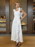 Temperament Famous Wind Dress Woman 2025 Spring New Fashion Wood Ear Splicing Design Sleeveless Dress