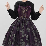 Kawaii Lolita Blouses Women Elegant Bow Ruffles Peter Pan Collar Shirts Tops Girly Casual Blusas Mujer Gothic Y2k Clothes-Outfit