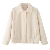 Fongt Women's Clothing Explosion ZA Fashion Beads And Short Jacket Wool Coat