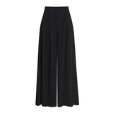 Solid Casual Pant For Women High Waist Patchwork Zipper Loose Wide Leg Pants Female 2022 Spring Clothing