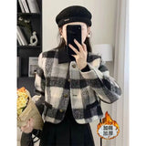 Fongt Style Hairy Short Coat 2025 New Women's Autumn And Winter Cotton Thicken French High-End Feel