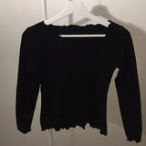New 2022 Korean Elegant Vintage Irregular Women's Spring Autumn Knitwear Short Sweaters Pullover Jumpers Tops