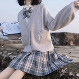 Spring Autumn V-neck Cotton Knitted Sweateong Sleeve Casual Fashion Single-breasted Harajuku Jacket Cardigans 2022