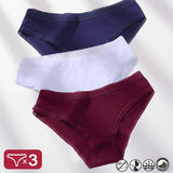 3PCS Women's Cotton Briefs Lace Ventilation Underwear Women Sexy Women's Panties Female Underpants Solid Color