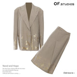 Fongt Spring And Summer New Intention Graffiti Hot Loose Version Of The Suit + Half Skirt Two-Piece Set Female 1779
