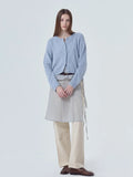 Fongt New Knitwear Women's Long-Sleeved Round-Neck Button Solid Color Sweater Knitted Cardigan Top Women