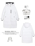 2024 Winter Warm Parka Long Women's Down Jacket Snow Coat Women Hooded Jacket Thicken Warm Elegnat Female Windproof