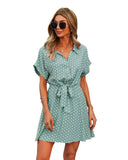 Dot Vintage High Waist Mini Casual