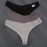 Thong V Waist Design G-String Women's Panties Cotton Panties Female Underpants Solid Pantys Intimates Lingerie