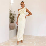 Fongt Thoracic Dress Women Summer Solid Babes Dress High-Sleeveless Mid-Length Dress Dress Women's Dress