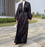 Casual Swing Plus Size Cardigan Robe Drawstring Sleeve