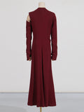 Fongt Spring New Long Dress Dress Woman 2025 Simplicity Elegance Flavender High-Fundress Dress