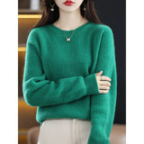 Fongt Round-Neck Cashmere Sweater Women's Woolen Woolen Woolen Sweater In Autumn And Winter