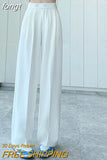 Women Wide Leg Pants Spring Fashion Women's Pants Thin High Waisted Straight Casual Trousers Female Clothing Black