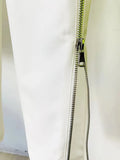 QUALITY Newest 2023 Designer Fashion Jacket Sets Women's One Button Zippers Split Blazer Pants
