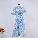 Fongt Court Style High Design Feeling Heavy Industry Nail Drill Short Sleeve Single Buckle Dress + Sling