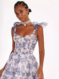 Women's Wear New Style Spring And Summer Shoulder Fashion Eugen Gauze Long Temperament Evening Dress Woman-Outfit