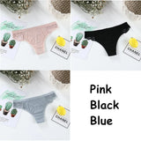 Sexy Women's Cotton G-String Thongs Panties Solid Lace Underwear Women Briefs Lingerie Underpants Ladies Low Rise
