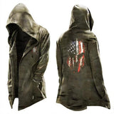 Men's New Cloak Fashion Vantage Plus Size Simple Casual Gothic Hooded Drawstring Men's Punk Oversize Sweatshirt