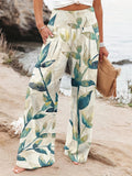 Fongt Spring And Summer New Four Seasons Of Leisure Wide Leg Trousers Print Burst Loose Trousers Women